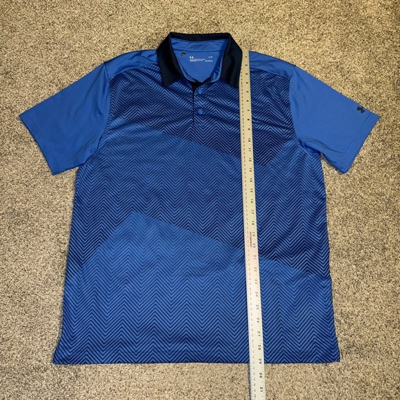 Under Armour Mens L Heat Gear Loose Performance Polo Golf Shirt Lot of 3 Striped - Picture 15 of 16